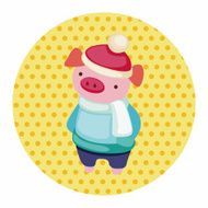 animal winter cartoon theme elements N10