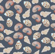 Seamless colorful background made of shell and conch N2