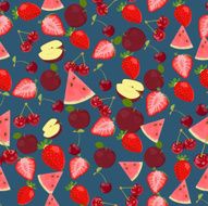 Seamless colorful background made of fruits and berries N2