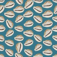 Seamless colorful background made of shell in flat design