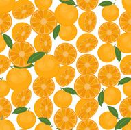 Seamless colorful background made of oranges in flat design