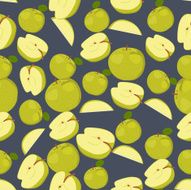 Seamless colorful background made of apples in flat design N2