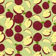 Seamless colorful background made of apples in flat design N4