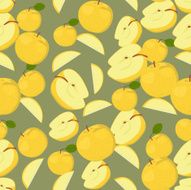 Seamless colorful background made of apples in flat design N5
