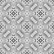 Vector Seamless Monochrome Abstract Pattern N33