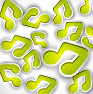 Seamless background with cartoon music notes