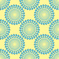 Spinning Blue Rings Optical Illusion Seamless Pattern