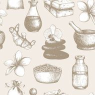 Vintage spa and natural cosmetics background