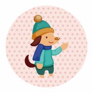 animal winter cartoon theme elements N14