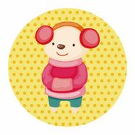 animal winter cartoon theme elements N15