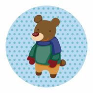 animal winter cartoon theme elements N16