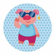 animal summer cartoon theme elements N45
