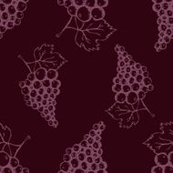 Seamless pattern with hand drawn decorative grapes N2