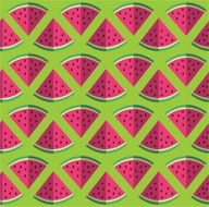 Flat style watermelon slice pattern