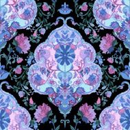 Watercolor paisley seamless pattern N21