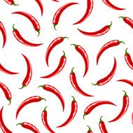 Seamless background with red chili peppers Vector illustration