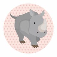 animal rhinoceros cartoon theme elements N3