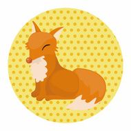 animal fox cartoon theme elements N8