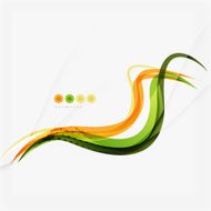 Orange and green wave line design nature eco concept N27