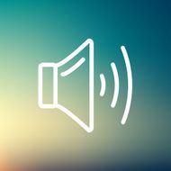 Speaker volume thin line icon N3