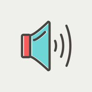 Speaker volume thin line icon N4