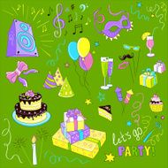 Colored Set of sketch party N2