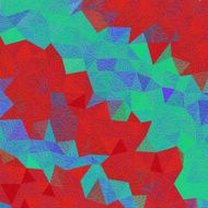 Red and green stripe with free form pattern background