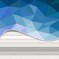 Abstract background geometric water with white plank wood N2