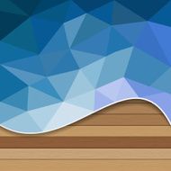 Abstract background geometric water with plank wood