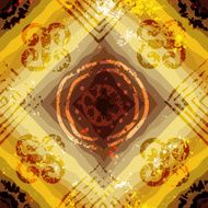 Abstract grunge pattern on yellow background