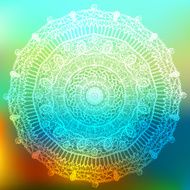 Abstract blurred background with mandala