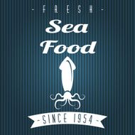 Seafood menu template