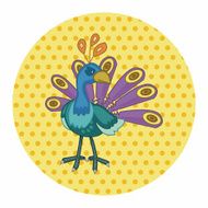 bird peacock cartoon theme elements vector eps N3
