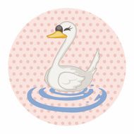 bird swan cartoon theme elements vector eps N3