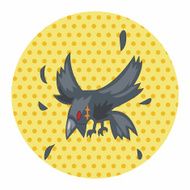 bird crow cartoon theme elements vector eps N3