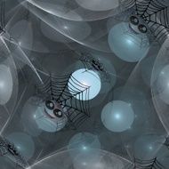 Seamless halloween background with spiders