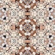 Seamless kaleidoscope mosaic in brown