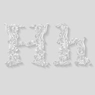 Decorated letter h N2