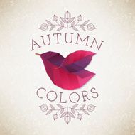 Autumn template with leaves Vector illustration