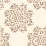 Seamless pattern with round ornament