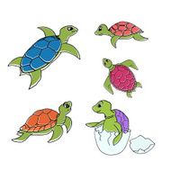 set of turtles in cartoon style N2