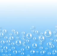 Water bubbles seamless border N2