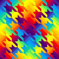 Houndstooths pattern in rainbow colors