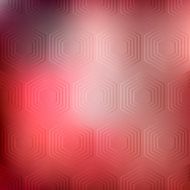 Red geometric vector pattern texture on blurred background