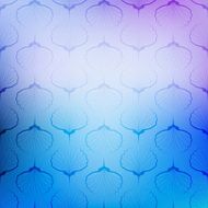Blue geometric vector pattern on blurred background