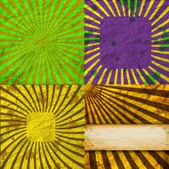 Set Vintage Colored Rays background N31