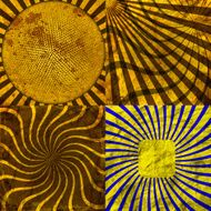 Set Vintage Colored Rays background N32