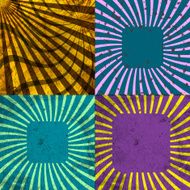 Set Vintage Colored Rays background N36
