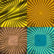 Set Vintage Colored Rays background N37