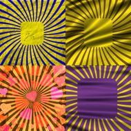 Set Vintage Colored Rays background N38